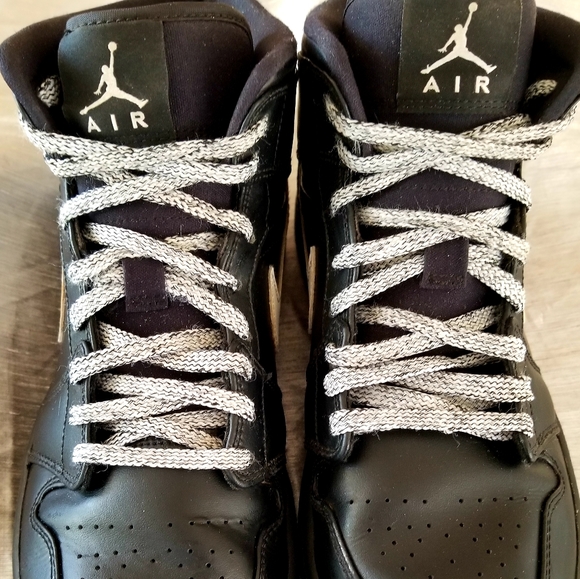 Jordan 1 All Black/White logo - Picture 6 of 9